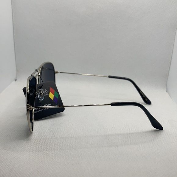 Air Force Polarized Aviator Silver Frame Dark Lens Men’s Sunglasses - Picture 3 of 3